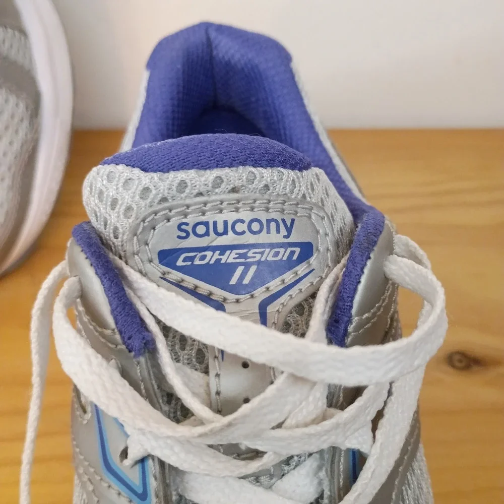 Saucony Cohesion 11 Women's Size 8 Gray Purple Running Shoes Sneakers S10420-6